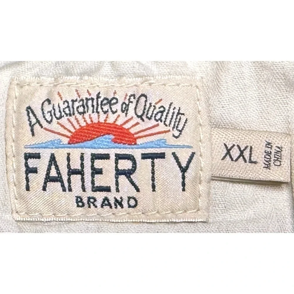 Faherty Men's‎ Green Drawstring Waist Slash Pocket Shorts Size XXL